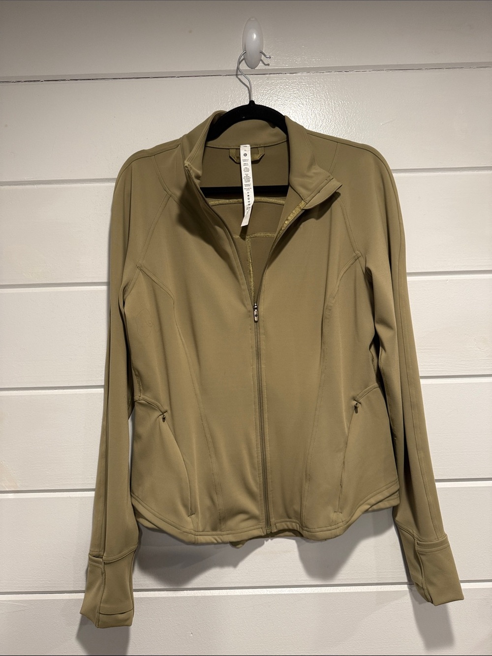 lululemon athletica Olive Green Full-Zip Utility Jacket. Size-12